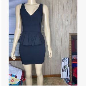 Peplum Little Black Dress: Size L